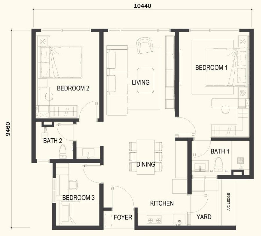 Type A floor plan