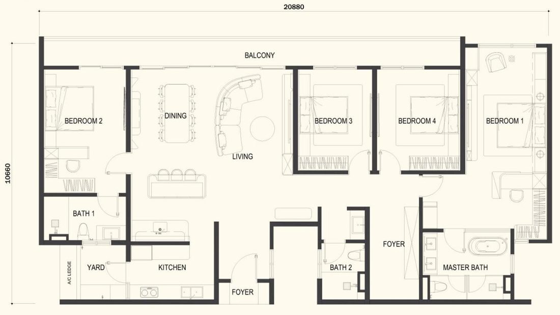 Type C floor plan
